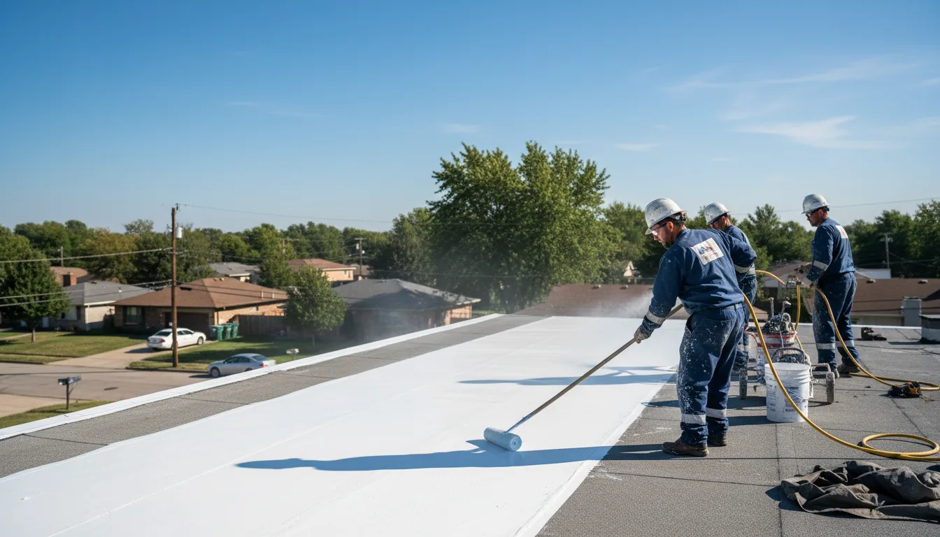 Commercial roof coating in Dora, MO near me